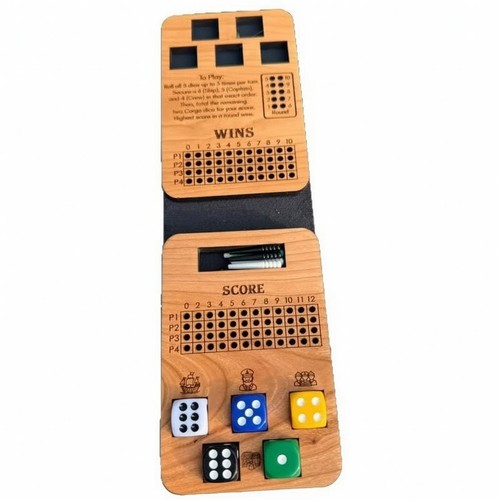 Würfelspiel aus holz kompakt - würfelspiel,