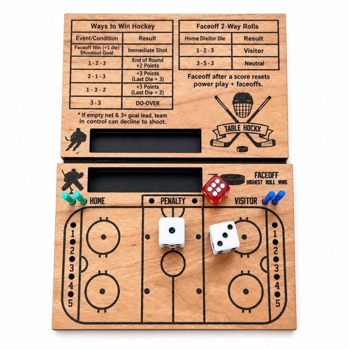 Holzspiel mit würfeln - mit,